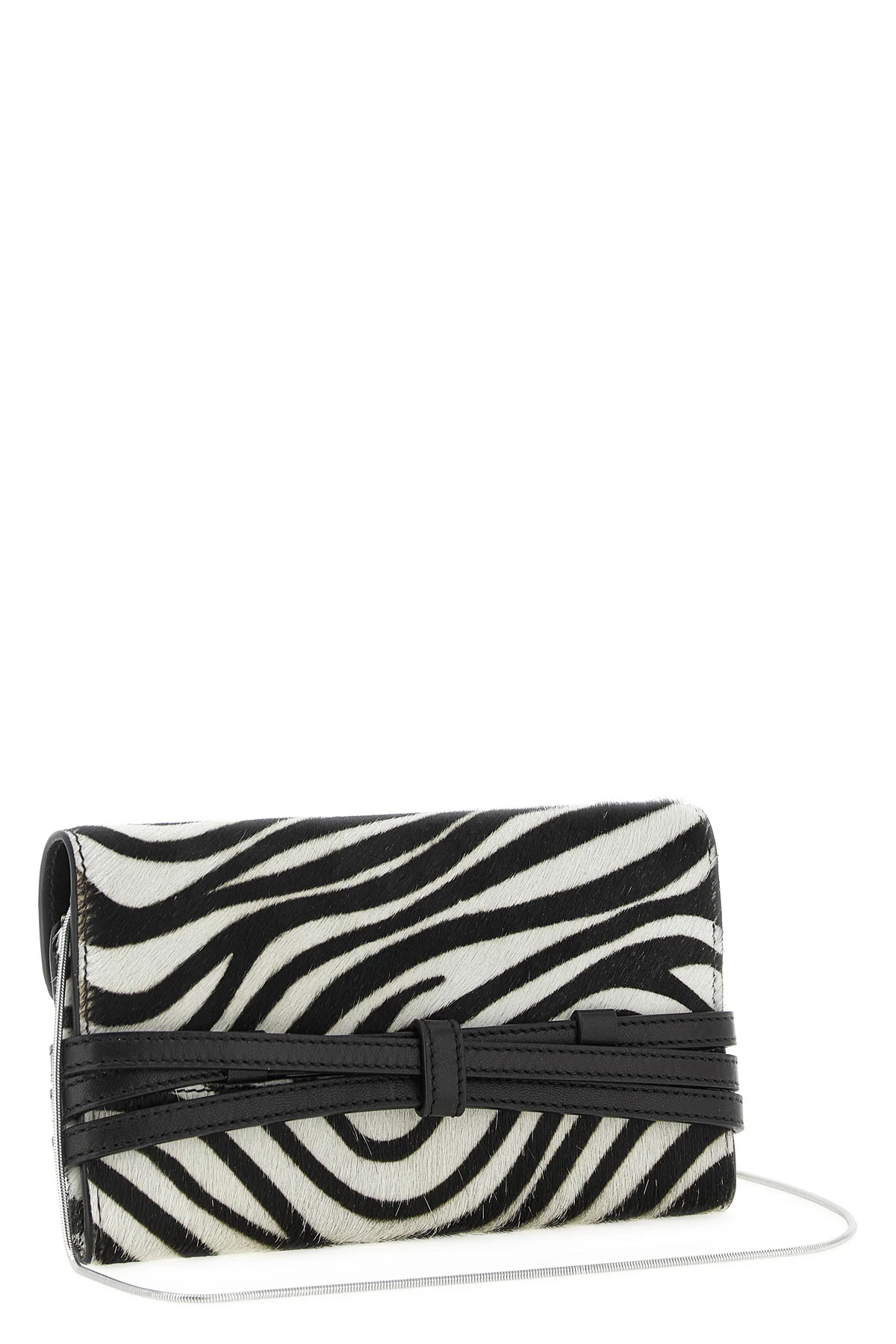 MOSCHINO OS moschinos tie me wallet on chain bases its design on a sharp material contras