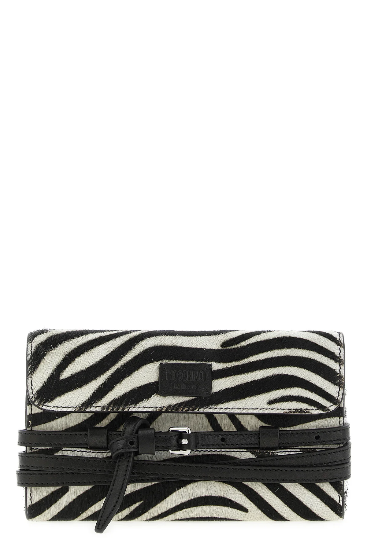 moschinos tie me wallet on chain bases its design on a sharp material contras