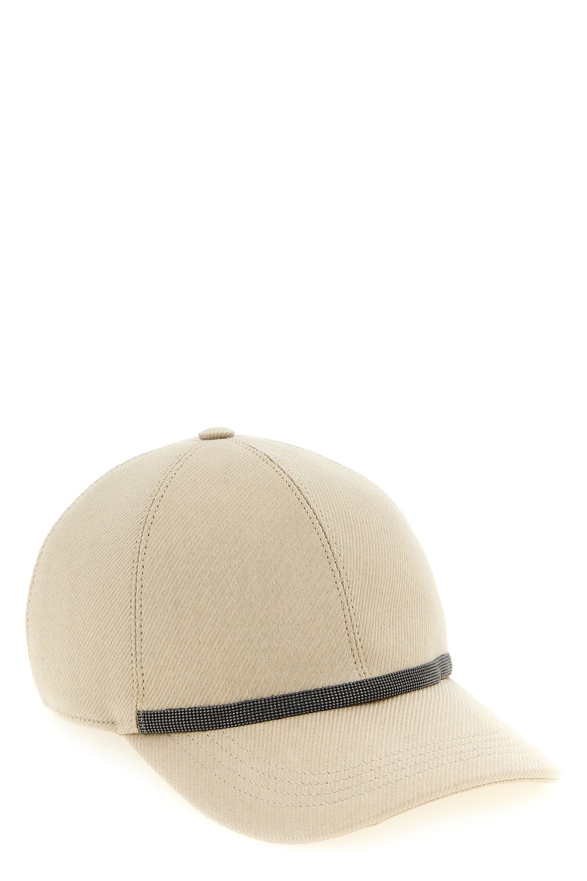 BRUNELLO CUCINELLI L diagonal pattern cotton blend hat
