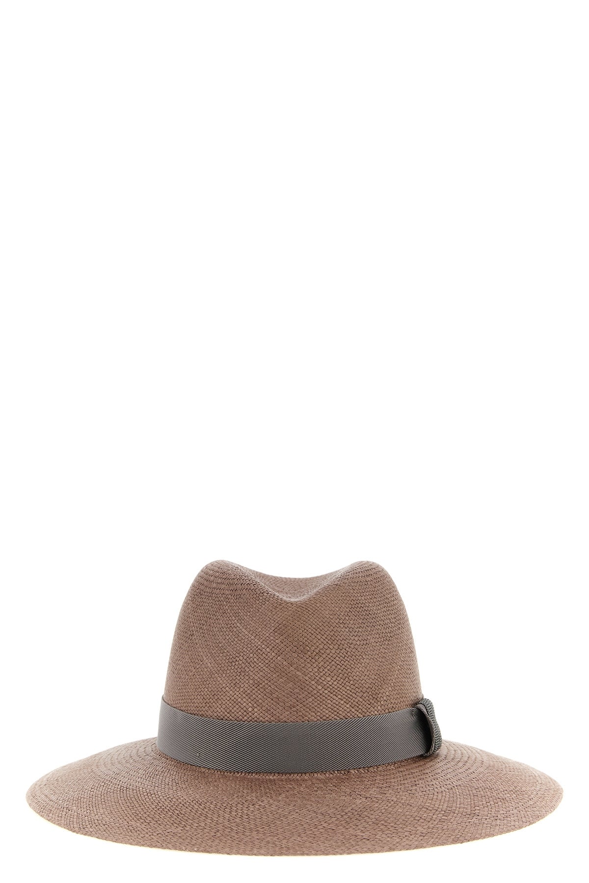 wide-brimmed hat in natural woven straw