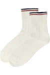 brunello cucinelli pure cotton socks are distinguished by a rigorous ribbed work