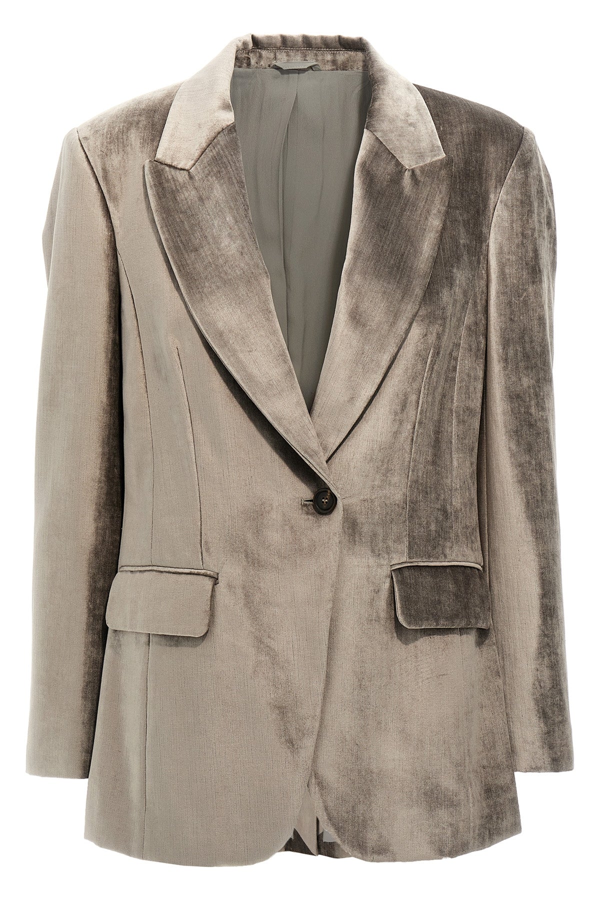 BRUNELLO CUCINELLI 42 single-breasted chenille blazer