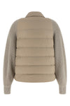 quilted and padded water-repellent matte nylon down jacket