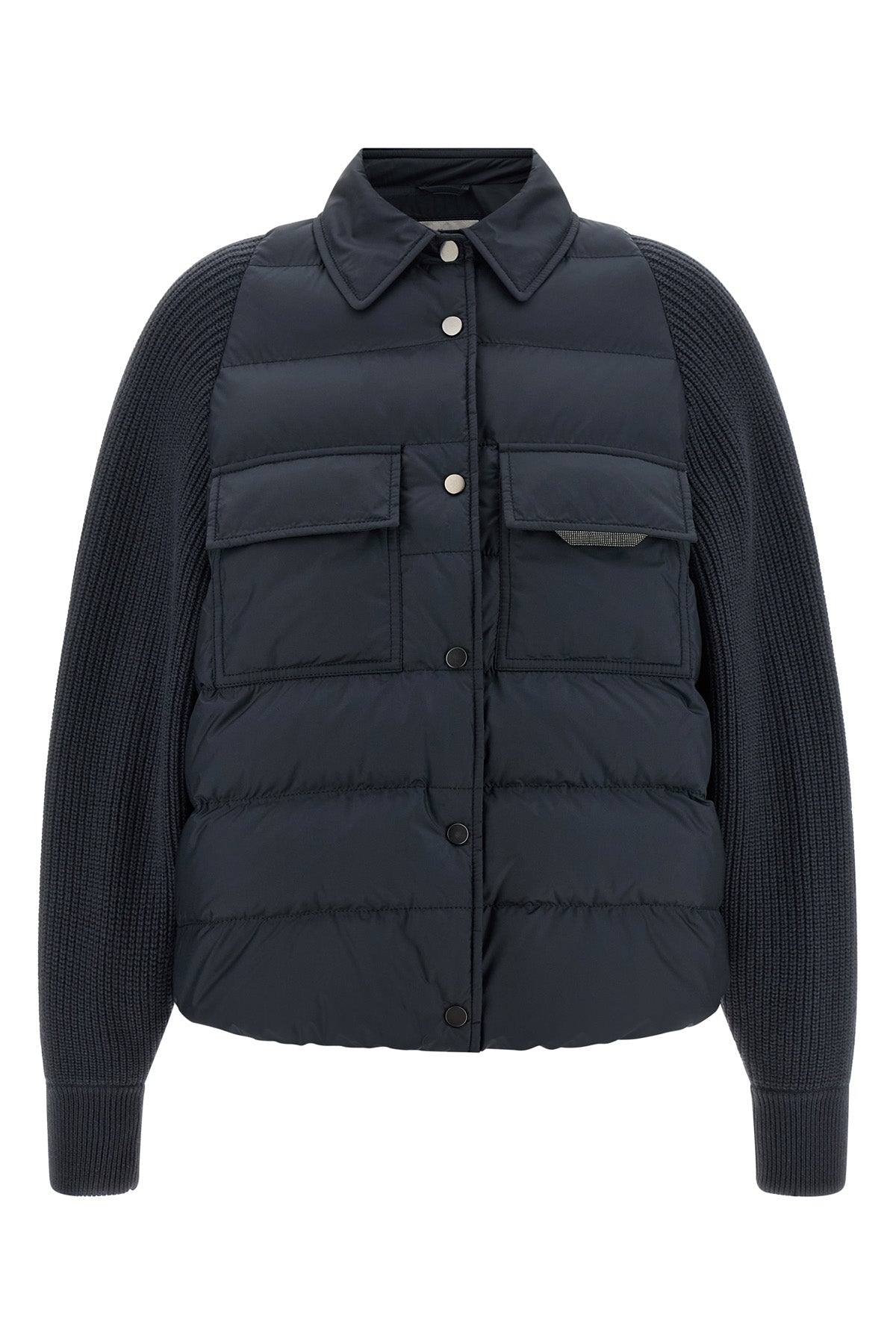 BRUNELLO CUCINELLI 38 quilted and padded water-repellent matte nylon down jacket