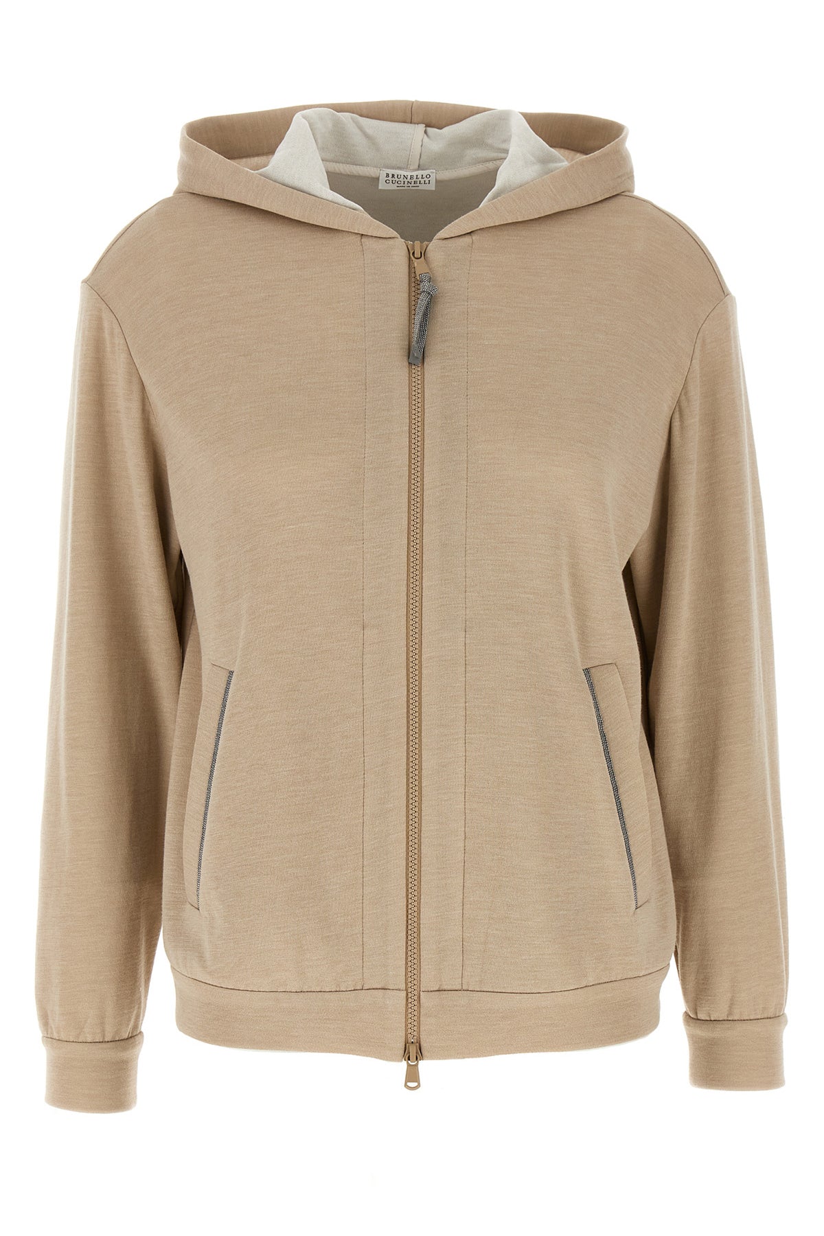 BRUNELLO CUCINELLI L cotton and silk interlock hoodie