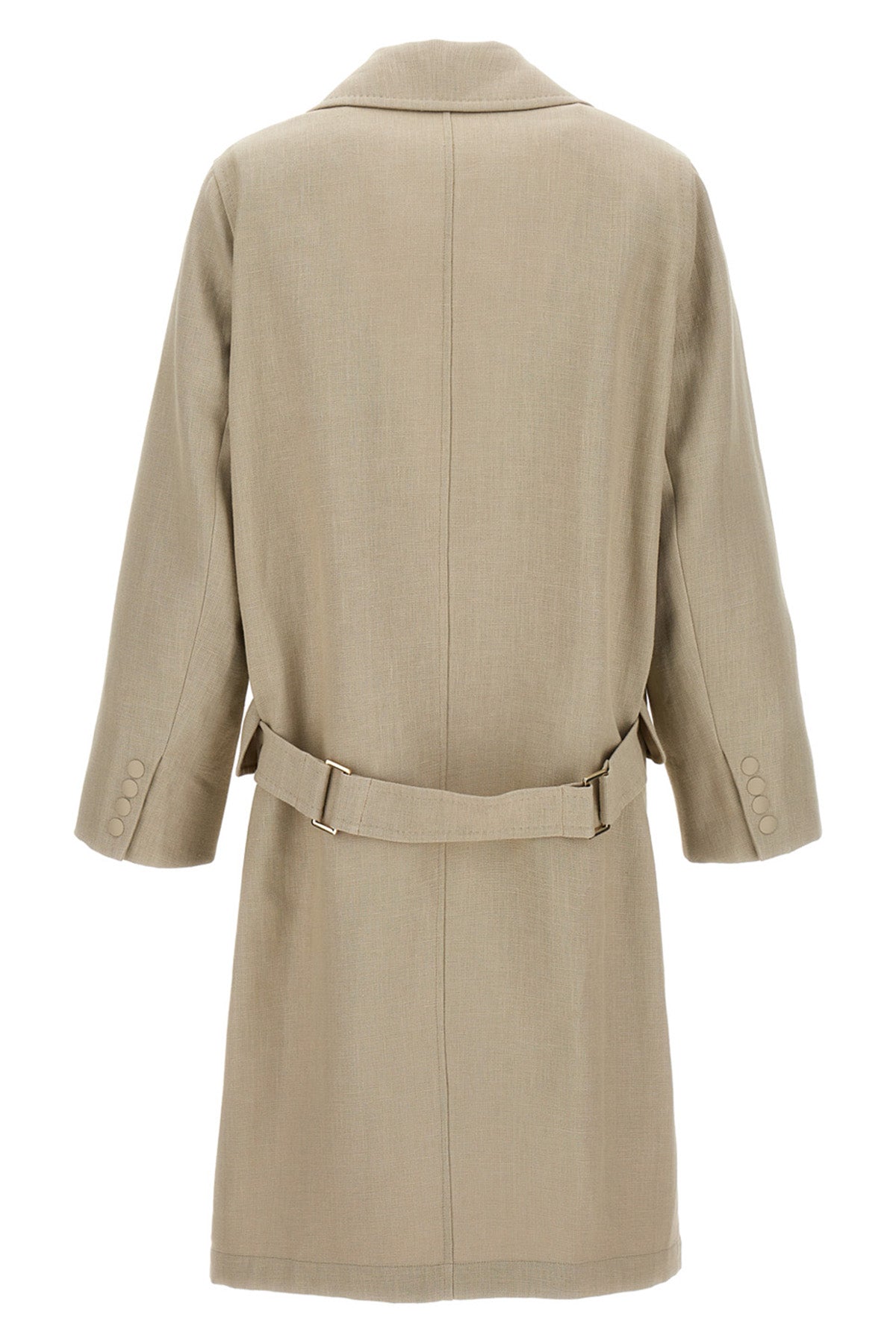 MAX MARA 38 linen mescal trench coat
