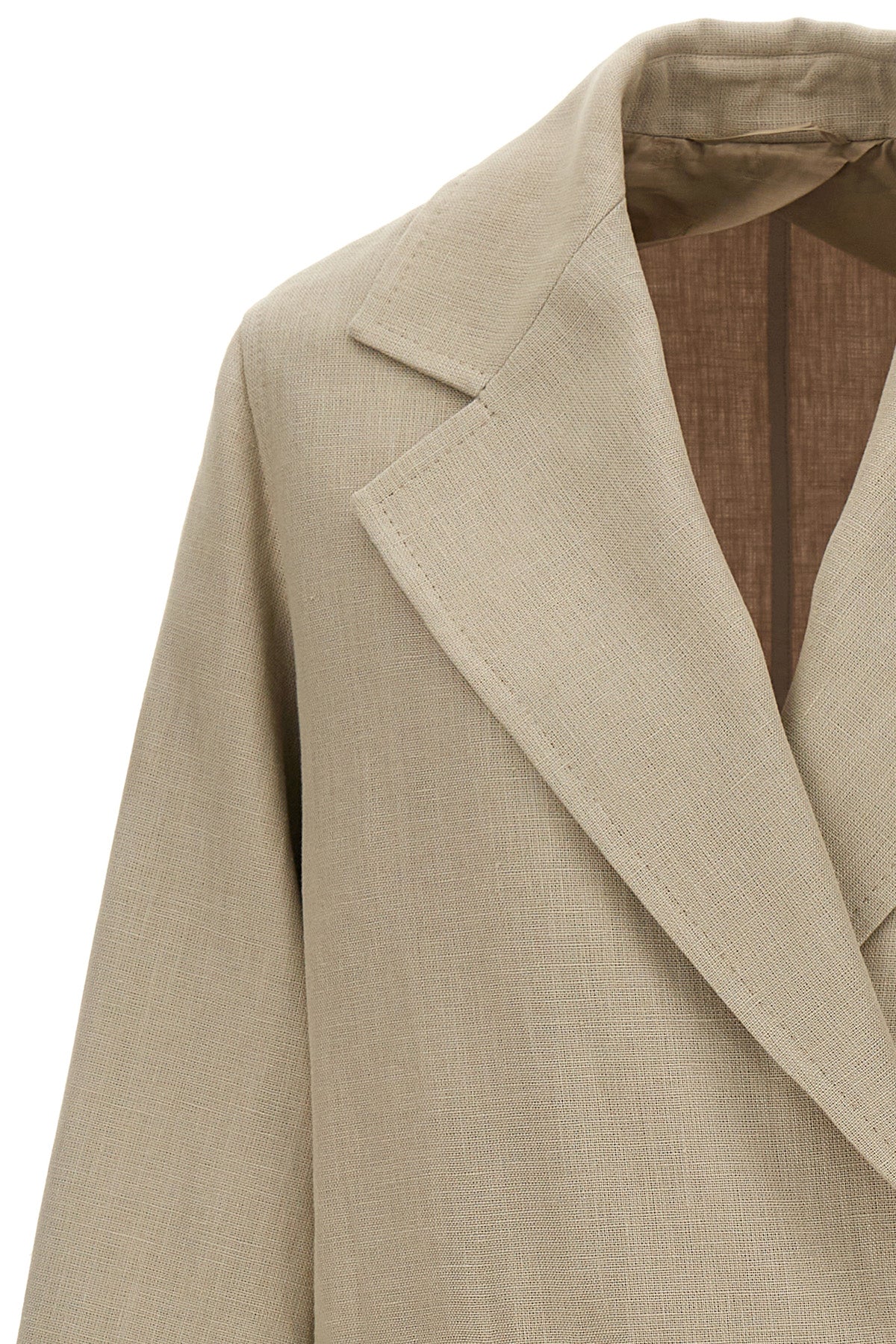 linen mescal trench coat