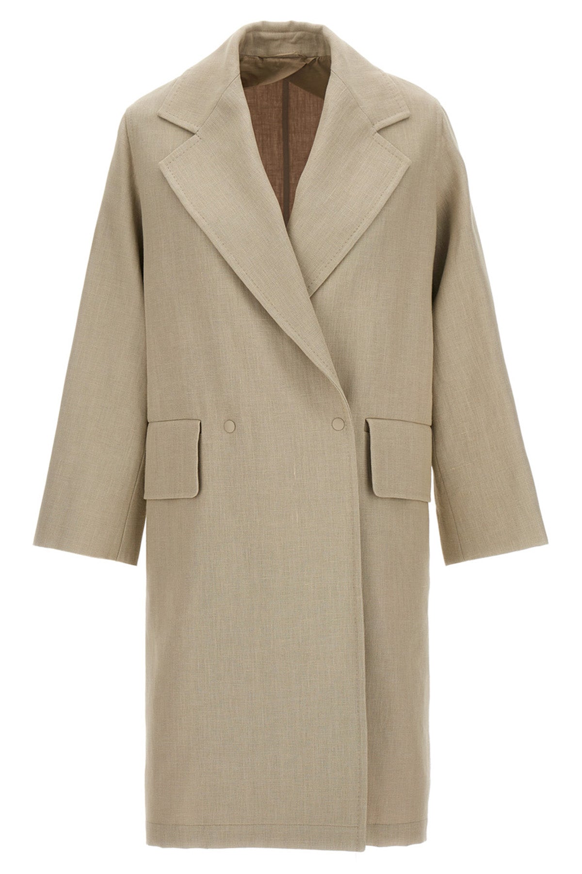 MAX MARA 38 linen mescal trench coat