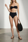 meva shoulder bag in crocheted raffia