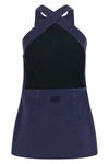 short dress in garment-dyed cotton gabardine