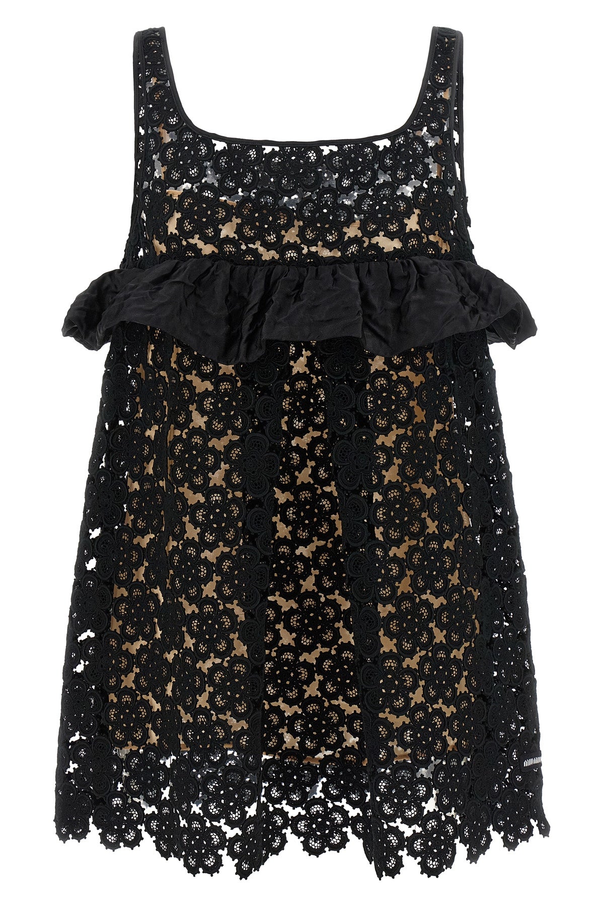 MIU MIU 40 floral macramé mini dress