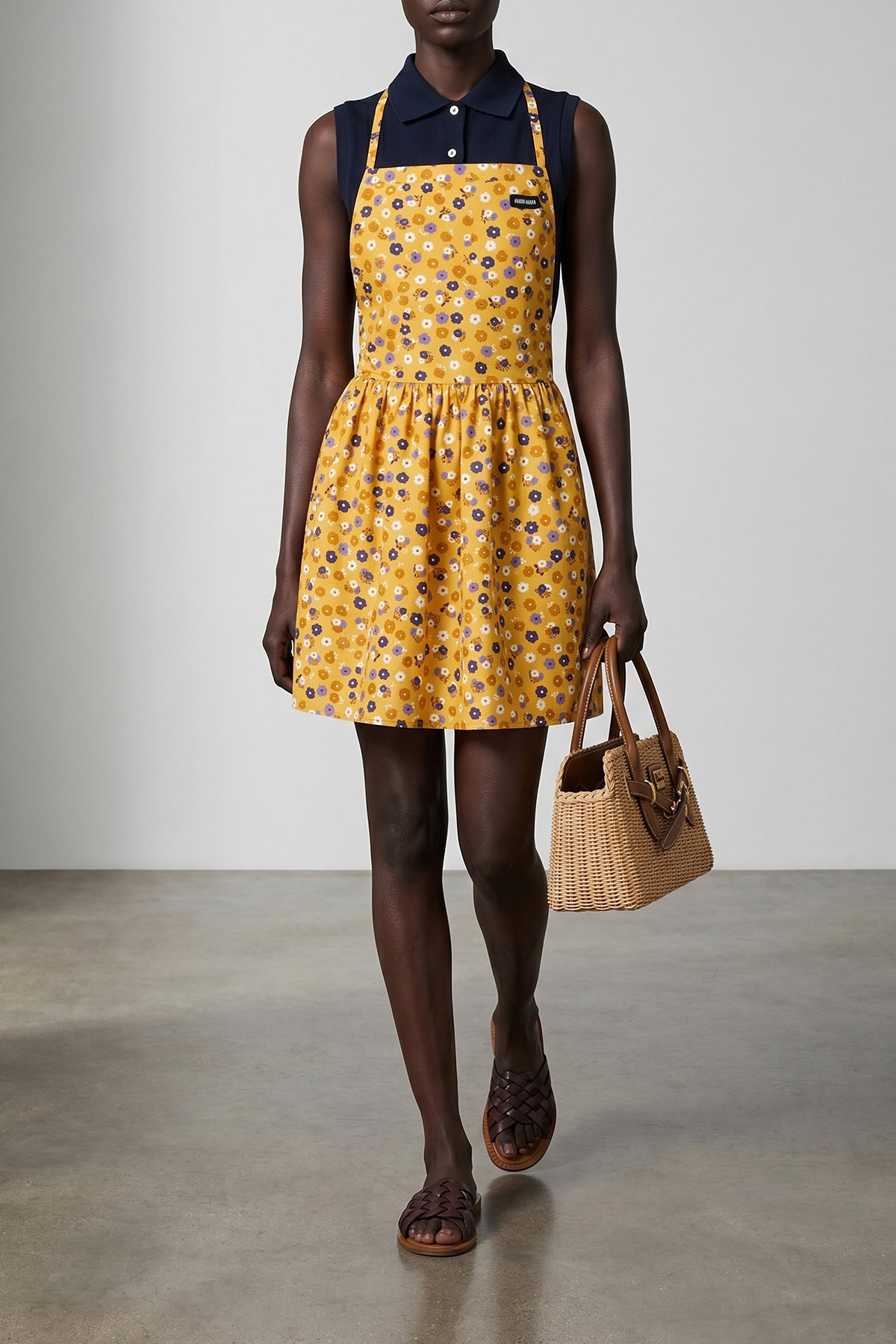 MIU MIU 38 mini dress in cotton poplin