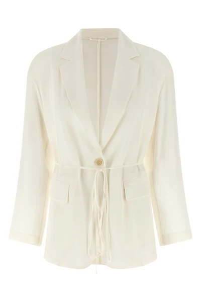 silk crêpe blazer jacket