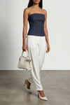 slouchy pure silk crepe sablè pants