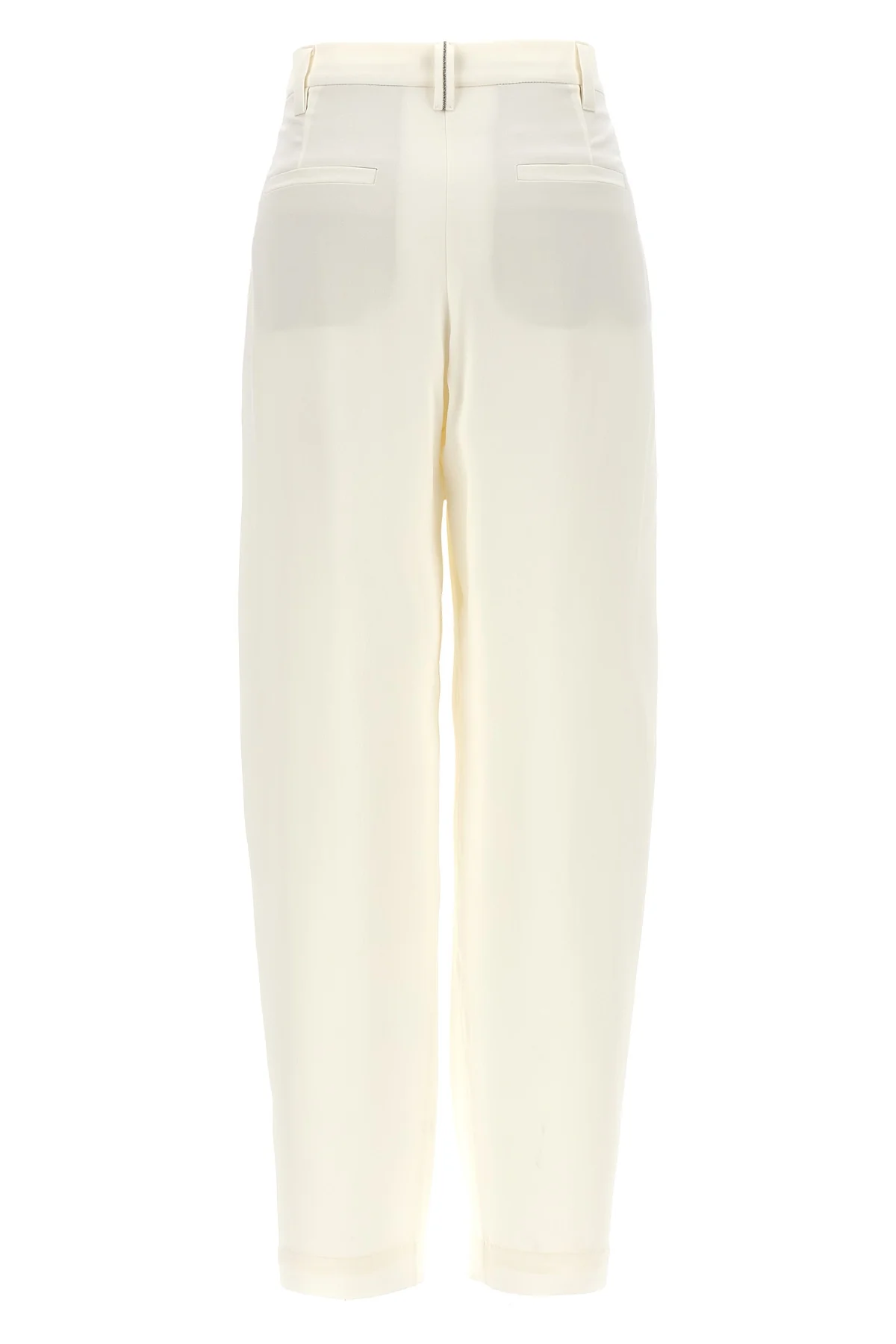 slouchy pure silk crepe sablè pants
