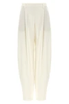 slouchy pure silk crepe sablè pants