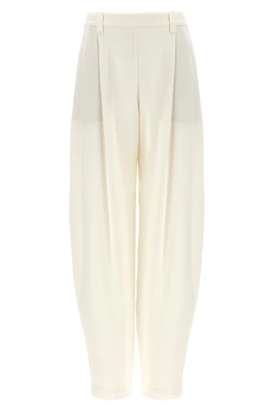 slouchy pure silk crepe sablè pants