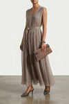 long silk dress