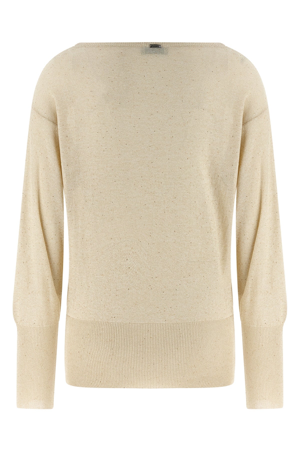 sweater in lightweight viscose blend and lamé yarn