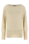 sweater in lightweight viscose blend and lamé yarn