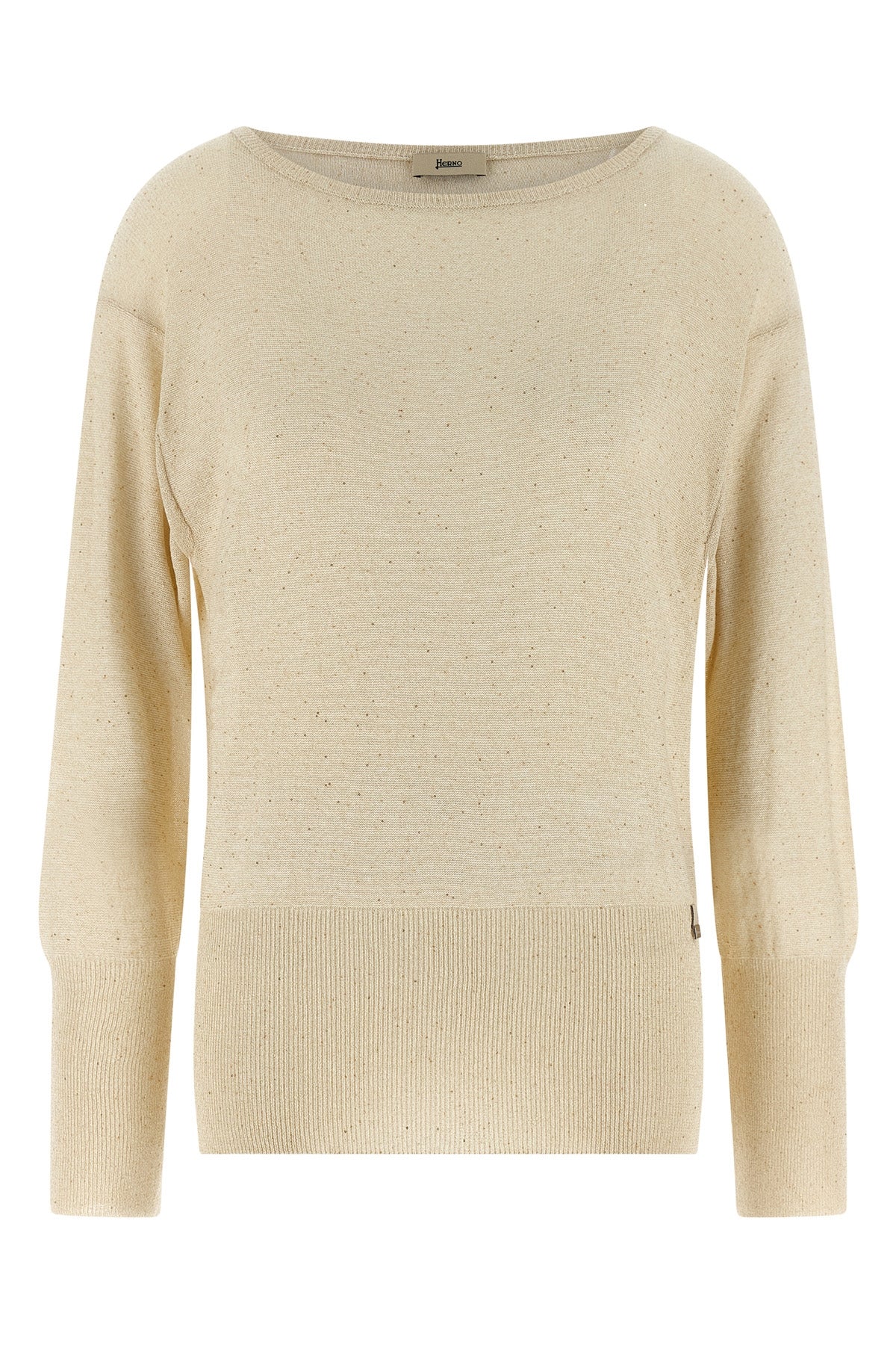 sweater in lightweight viscose blend and lamé yarn