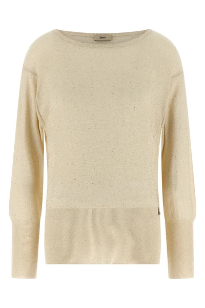 sweater in lightweight viscose blend and lamé yarn