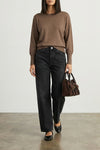 sweater in lightweight viscose blend and lamé yarn