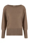 sweater in lightweight viscose blend and lamé yarn