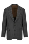 150s wide pinstriped batavia blazer in virgin wool