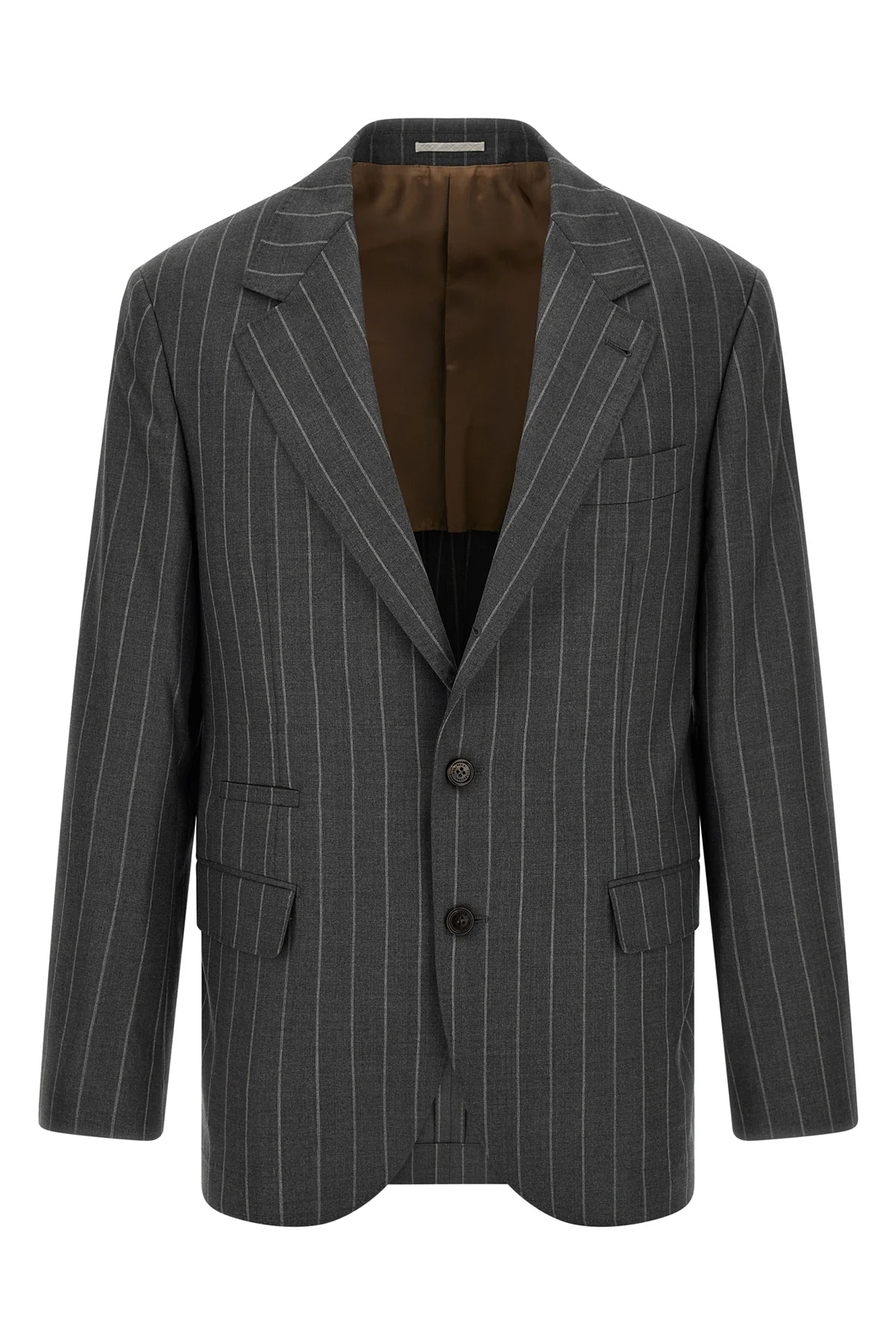 150s wide pinstriped batavia blazer in virgin wool