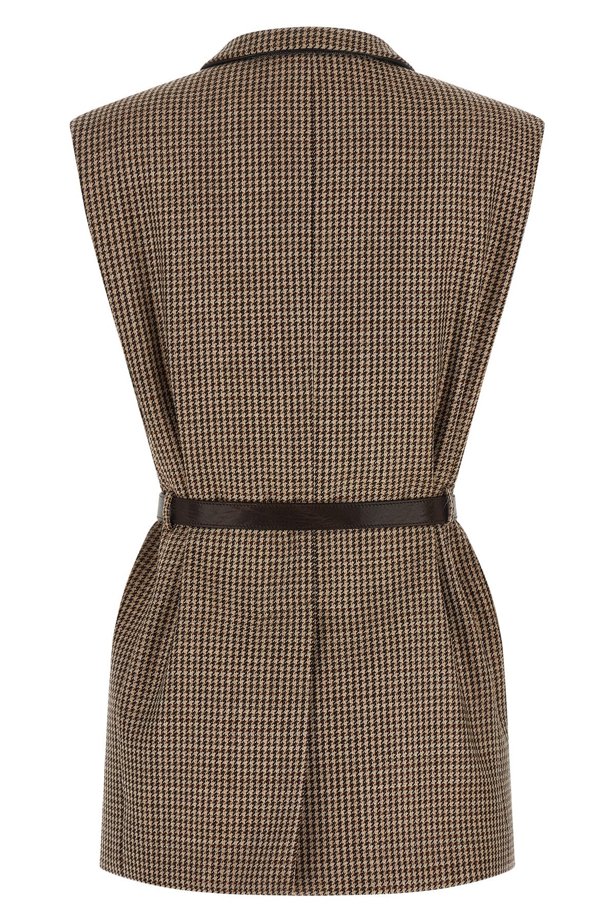 BRUNELLO CUCINELLI 40 sparkling virgin wool houndstooth vest