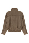 prince of wales-patterned virgin wool jacket woven