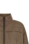 prince of wales-patterned virgin wool jacket woven