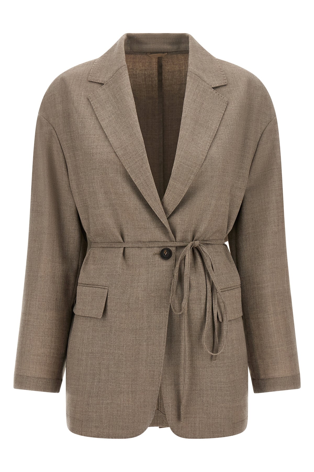 BRUNELLO CUCINELLI 36 cool wool mélange single-breasted blazer