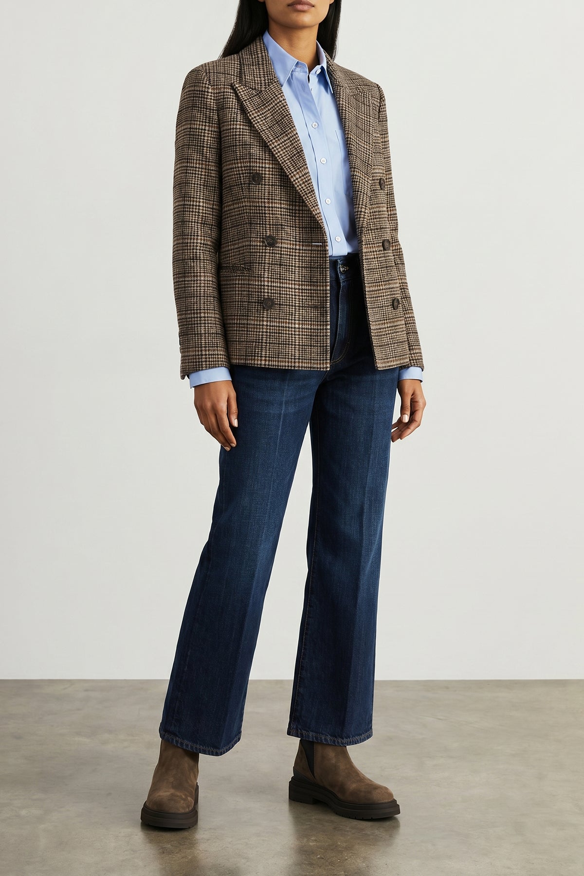 BRUNELLO CUCINELLI 38 double-breasted cashmere blend blazer