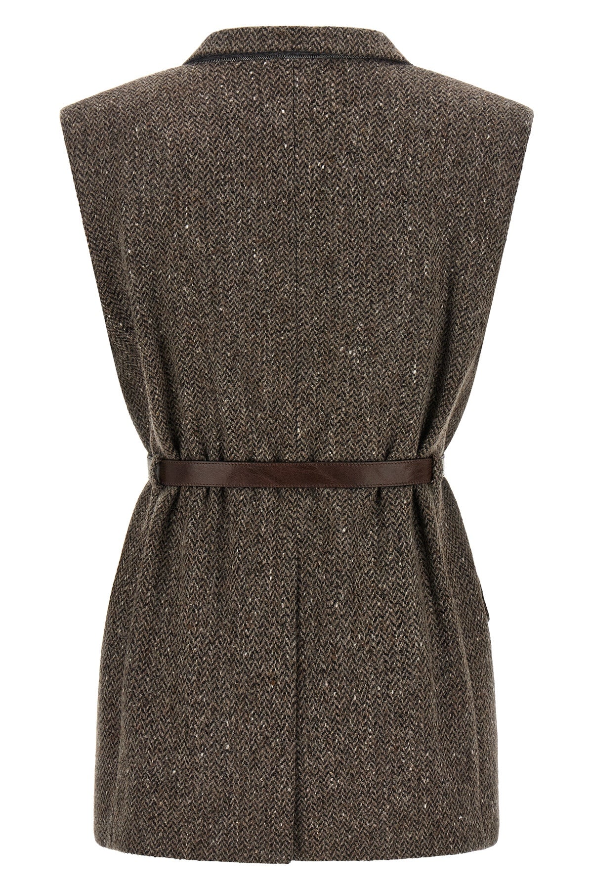 BRUNELLO CUCINELLI 38 brunello cucinellis vest exemplifies sartorial excellence through a structured