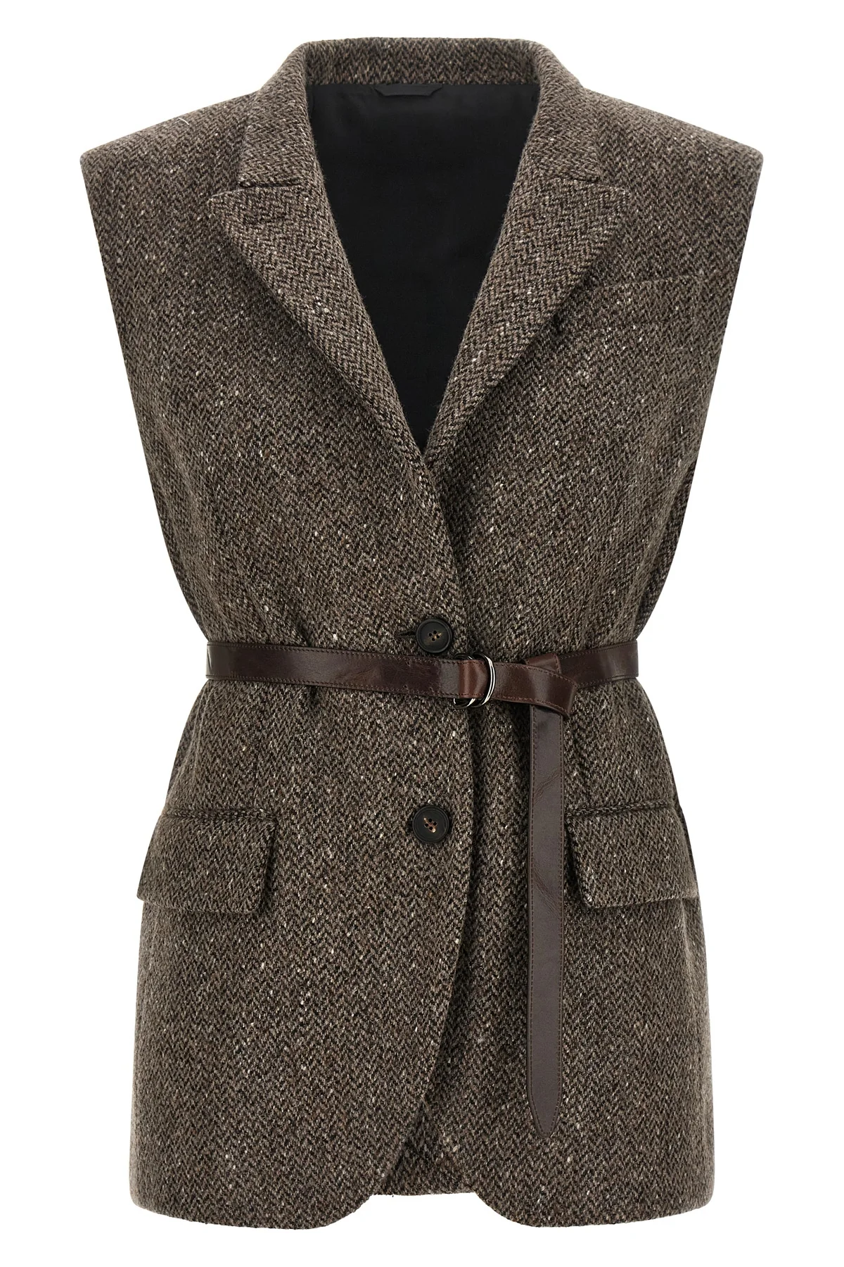 BRUNELLO CUCINELLI 38 brunello cucinellis vest exemplifies sartorial excellence through a structured