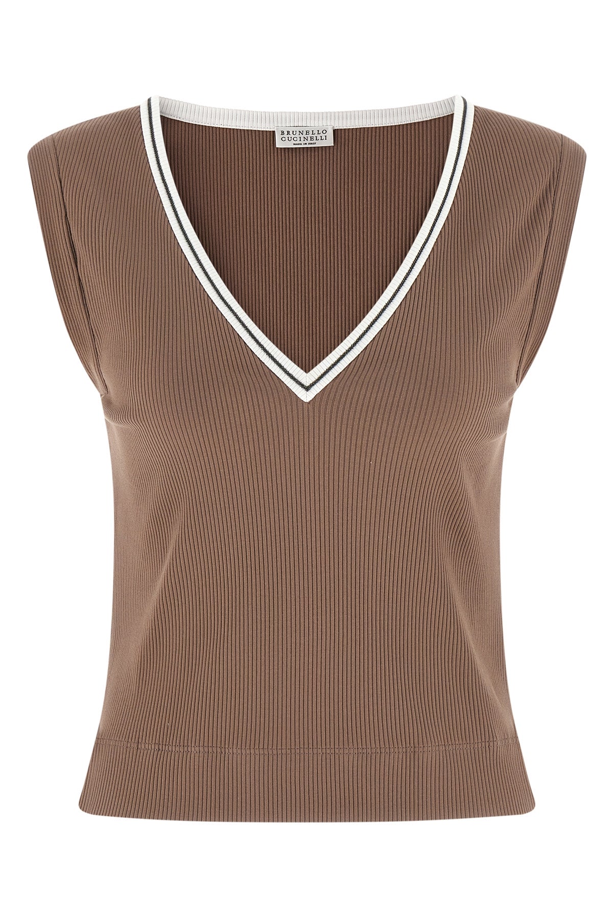 BRUNELLO CUCINELLI L ribbed stretch cotton jersey tank top