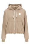 piqué cotton hoodie