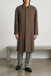 caligo embossed herringbone weave wool blend coat