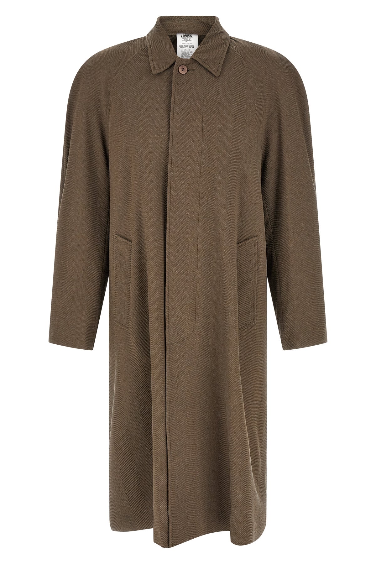 MAGLIANO M caligo embossed herringbone weave wool blend coat