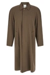caligo embossed herringbone weave wool blend coat