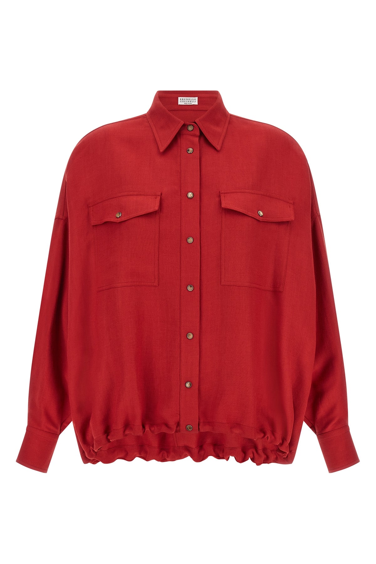 BRUNELLO CUCINELLI L linen blend twill shirt