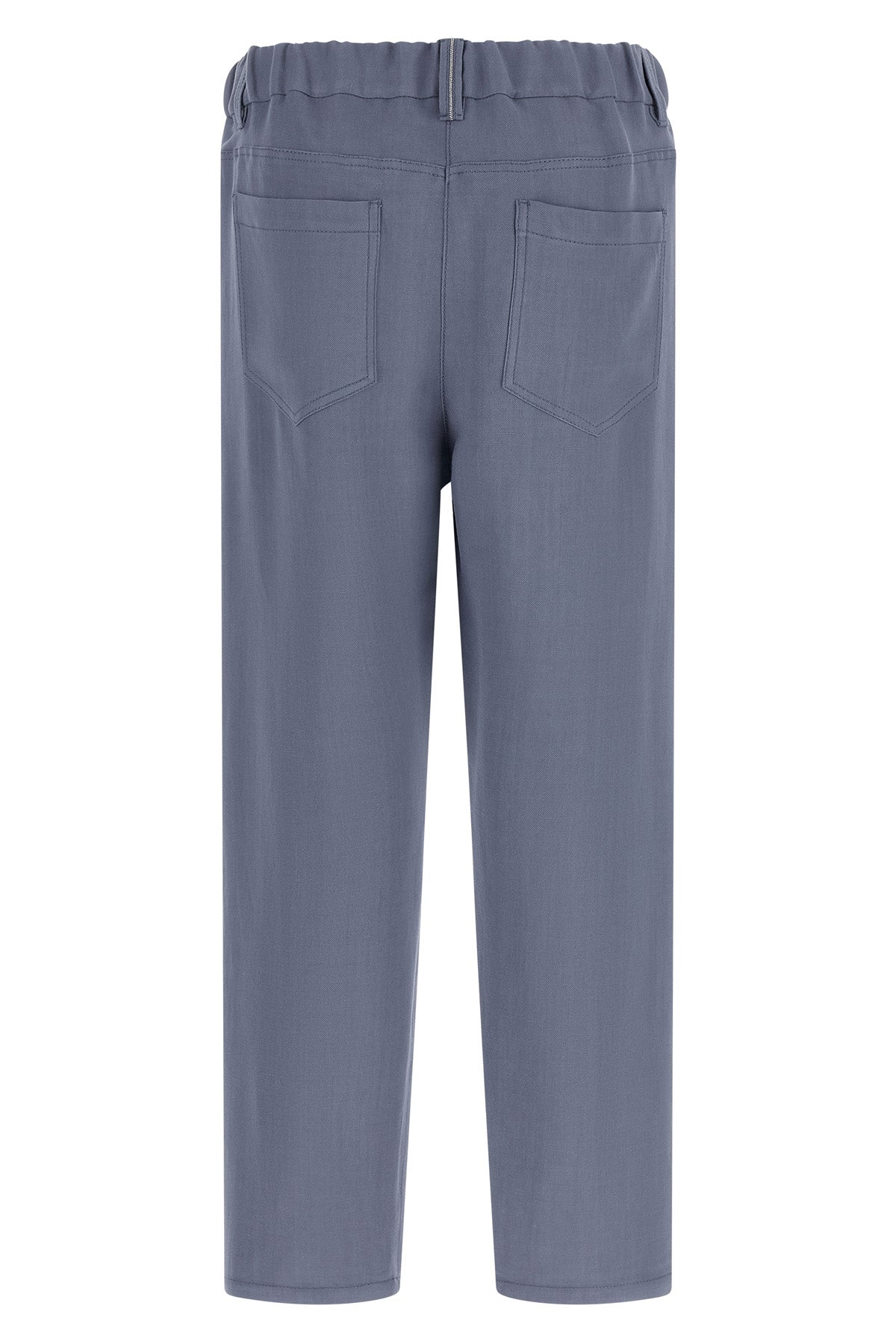BRUNELLO CUCINELLI 42 baggy viscose and linen fluid twill pants