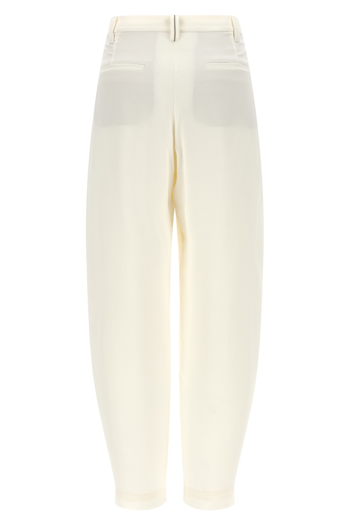 sartorial-inspired fluid linen blend twill pants