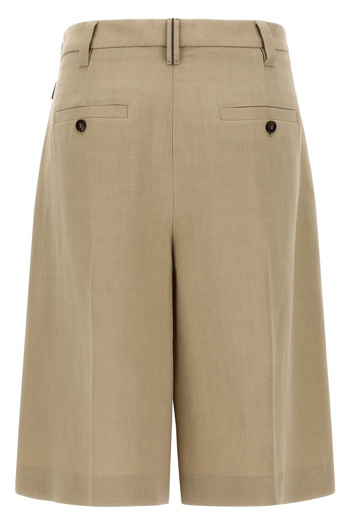 BRUNELLO CUCINELLI 42 tailored bermuda shorts in linen blend twill