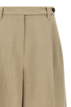 tailored bermuda shorts in linen blend twill