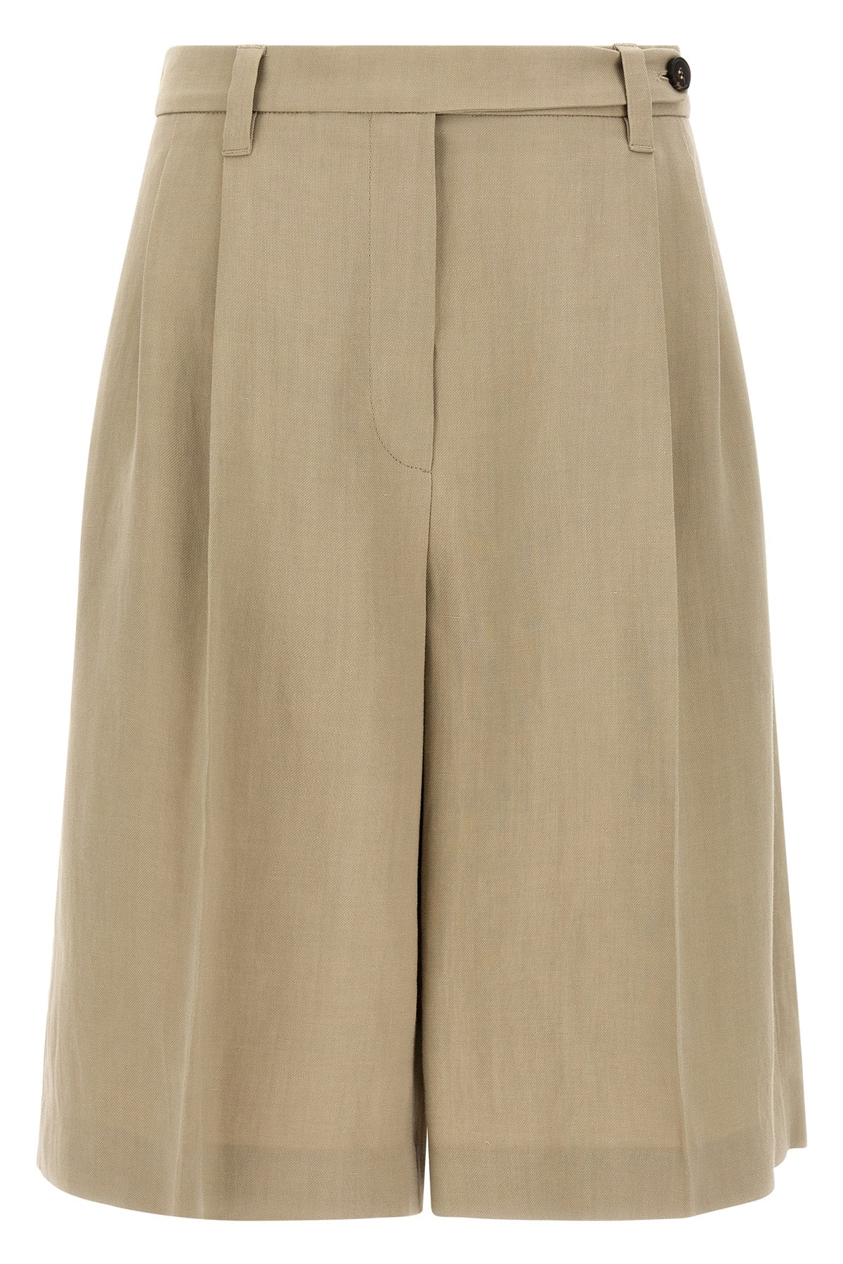 BRUNELLO CUCINELLI 42 tailored bermuda shorts in linen blend twill