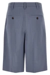 sartorial bermuda shorts in viscose and linen fluid twill