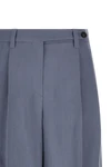 sartorial bermuda shorts in viscose and linen fluid twill